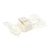 Gift Wrap 20pcs Romantic Mini DIY Carved Heart Shape Wedding Candy Box Laser Cut Cookie For Party With Ribbon
