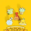 Brooches Pun Enamel Pin Funny Memes Badges Lava Bee Leaf Pear Aloe For Men Women Unisex Jewelry Wholesale Drop