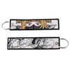 Porte-clés Longes Japonais My Hero Academia Keytag Broderie Porte-clés Pour Motos Voitures Sac À Dos Chaveiro Tag Mode Anneau Cadeau Smtwd