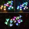 Utomhus LED Solar Light RGB Color Lily Garden Flower Waterproof Decorative Lamp för Courtyard Villa Roadside Lawn