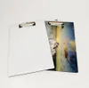 Sublimation A4 presse-papiers recyclé porte-documents blanc blanc profil Clip lettre fichier papier feuille fournitures de bureau