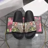 Designer Gummi Slides Herren Damen Sandalen Strand Flip Flops Luxusschuhe Blooms Grün Rot Weiß Web Mode Männer Frauen Größe 36-45