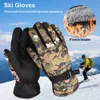 Luvas de esqui caçando dedo completo anti-deslizamento Camarflage ao ar livre Camuflagem quente A quente para o clima frio Hiki L221017