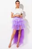 Jupes d'été fuchsia haut mix mix couleur tutu jupe femme long rouffes tulle élastique élastique personnalisée femelle 2022