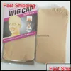 Wig Caps Deluxe Cap 24 Units12Bags Hairnet For Making Wigs Black Brown Stocking Liner Snood Nylon Me Qylnyf Babyskirt Dro Otfd8