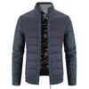 Camiscedores masculinos Mens outono e inverno Solid Hatless Zipper Cardigan Casaco de malha