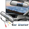 Car HD Video Auto Parking Monitor 8 LED Night Vision CCD Rear View Camera 4.3" 5" TFT LCD Car Rearview Mirror