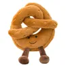 Soft Cartoon Figure Pretzel Crossant Toast Bread Doll Plush Food Toy Stuffed Baguette Poach Egg Decor Doll For Girl Kid Birthday D40