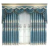 Gardin europeisk stil lyxig blackout broderade gardiner för high-end vardagsrum sovrum studie balkong anpassning