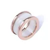 Band Rings Top Designer Rings B Double Band Love Ring Titanium Steel Jewelry 18K Gold Plated Men Women Par Rose Gold Silver Wedding Engagement Gift Size 6 7 8 9 1