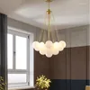 Pendant Lamps Nordic Gold Black Chandelier LED Frosted Glass Bubble For Restaurant Livingroom El Illumination Decor Hanging Light Fixtures