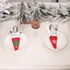 BHC168 Christmas Tableware Holder: Festive & Functional Navidad Decor for Home & Dinner Table, Gift-ready Fork Knife Bag!