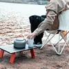 Camp Furniture Aluminium Camping Table Dobing Picnic para viagens ao ar livre Caminhadas Mini Ultralight