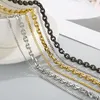 Chains Double Layer Cuban Link Curb Chain Necklaces For Men Stainless Steel Neck Birthday Christmas Gifts Boyfriend Choker