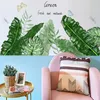 Wall Stickers English Green Plant Plantain Butterfly Sticker Living Room Bedroom Background Decoration