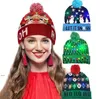 Berretto natalizio lavorato a maglia a LED Beanie Light Up Illuminate Warm Hat per bambini Adulti Cap decorazione capodanno GCC164