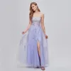 Robe de soirée sans manches en dentelle avec appliques en dentelle pour femme 361031