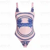 Fashion Sexy Swimwear Hipster Padded Women039s Onepiece Swimsuits Outdoor Beach Top Fabric Bandage Luxury Designer Wear6158277