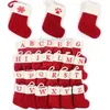 Men's Xcm Knitted Stocking Socks Red Snowflake Alphabet Letters Xmas Tree Pendant Christmas Ornaments Decorations for Family Holiday Party Gift