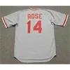 Proword C202 11 Barry Larkin 14 Pete Rose Baseball Jersey Men Lomen Youth Stitched