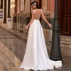 Elegant Mermaid Wedding Dress 2023 Back Design Illusion Sleeveless Satin Beading Bridal Gowns Floor Length Vestido de Novia