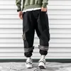 Männer Hosen Herbst Winter Japanische Straße Hip-hop Fleece Cargo Overalls männer Große Größe Lose Kausalen Gerade Hosen harem