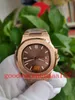 u1 fantastici orologi per 5711 / 1R-001 5711 Quadrante nero champagne Movimento ETA da 40 mm Meccanico automatico Bracciale in acciaio inossidabile in oro rosa 18 carati Orologio da uomo Orologi