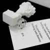 Обручальные кольца Wyjzy персонализированный ручной циркон с четырьмя листьями клевер двойной серебряный кольцо стерлингового серебряного кольца простые дамы