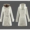 Trench da donna Giacca di media lunghezza Fodera rimovibile in pelliccia ispessimento Calda versione coreana dell'abbigliamento in cotone da donna