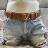 Hommes Dames Simple Mode Style Ceintures Décoratives Femmes Robe Jeans Ceinture V Designer Classique Ceinture De Luxe Motif Litchi Couleur Deux Faces Top Vente Largeur 3.8cm