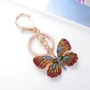 Keychains Fashion Jewelry Colorful Farterfly Nyckelringslegering Emalj Craft Car Key Accessories Pendant Gift Ladies Bag Ring