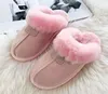 Pantofole classiche in cotone U5125 Sandali con diapositive calde da donna Antiscivolo Tenere al caldo Pantofola di pelle di pecora Australia Stivali da neve