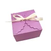 Presentförpackning fällbar festförsörjning Box Snack Bag Kraft Paper Cake Candy Packing Decor Jewelry