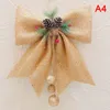 Christmas Decorations Large Red Gold Sparkling Ribbon Bow Tree Decoration Wedding Party Scene Home Ornament