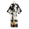 Dames slaapkleding Print Vrouwen Kimono Robe Nighthown Half Sleeve lange badjas jurk intieme lingerie casual huiskleding nachtkleding nachtkleding