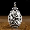 Collane con ciondolo YS Solid Amitabha Vita di Buddha Buddha Dodici Maiale zodiacale e cane Collana con angelo custode Disegno a mano maschile Uomo Uomo