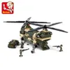 Слубанские военные вертолетные самолеты Собранные строительные блоки армии фигуры кирпичи детские игрушки G0914301W