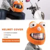 Cykelhjälmar Innovativa motorcychjälmtäckta tecknad plysch full ansikte motorcykelhjälmskydd täcker roligt hjälmskydd för ridning l221014