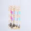 Baby Pacifier Holder Chains Anti-Drop Soother Clips Wooden Beads Teether Toy For Newborn Dummy Nipple Appease Feeding Soothie NUK Care Accessories A003