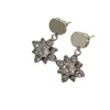 Designer Fashion Flower Boucles d'oreilles Goujons Femmes Cercle Diamant Boucle d'oreille Explosive Luxe Boucles d'oreilles Vintage Premium Boucle d'oreille Stud D22102704JX