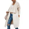 Trenchs de femmes 2022 automne et hiver mode femme col en v cardigan manteau décontracté lâche tricoté veste longue pull femme