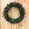 Decorative Flowers 33/47cm Big Artificial Wreath Wall Hanging Plants Fake Garland Plastic Pine Tree Leaf For Thanksgiving Christmas Door