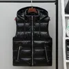 Herrvästar 2022 Autumn Winter Men Black Vest Fashion Brand Cotton Coat Casual dragkedja varm ärmlös jacka Male Waistcoats