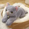 35/45 CM belle Simulation chat couché jouets en peluche Kawaii peluche animaux doux poupées pour enfants filles anniversaire cadeaux de noël