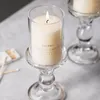 Ljusstake Europeiska stilglashållare Romantisk Candlelight Dinner Decor El Wedding Decoration With Smokeless Candelabra