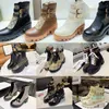 2022 Designer Martin Boots High Heels Ankel Boot Real Women Shoes Fashion äkta Winter Fall Martins Cowboy Leather Quilted Lace-Up Winter Shoe Rubber Lug Sole 08