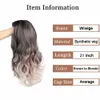 Wiwige Long Curly Hair Wave Gradual Purple Women's Wig Synthetic Natural Middle Part Daily Party Halloween Role Play Wig with Wig Hat 21