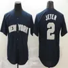 Camisas de beisebol 2021 Mariano 42 Rivera2020 Novo Aaron 99 Juiz Jersey de beisebol Derek 2 Jeter Giancarlo 27 Stanton CC 52 Sabathia Bernie 51 Williams Frazier