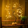 Strings Artificial Flower Tree Light Iron Switch Creative Night Lights Christmas Room Decoration For Home Table Lamp Wedding Party Decor