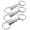 Keychains 3pcs Correntes -chave destacáveis ​​separam Keyrings de liberação rápida anéis de divisão dupla removível